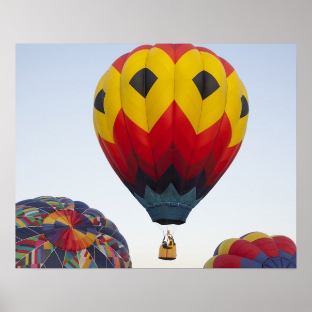 Poster Launching hot air balloons (Frente)
