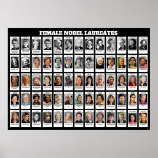 Poster Laureadas com o Nobel feminino