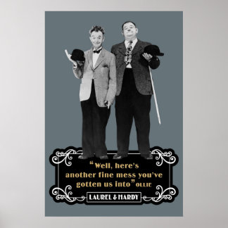 Poster Laurel Hardy Bem Heres Outra Bela Mess Youv
