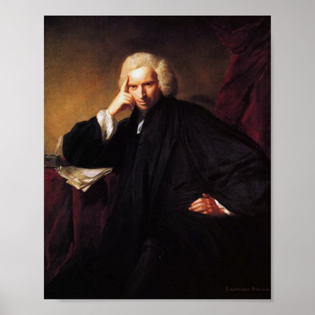 Poster Laurence Sterne (pintura de Sir Joshua Reynolds) (Frente)