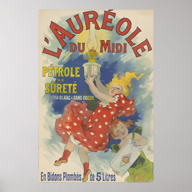 Poster L'Aureole du Midi - Jules Cheret Vintage French (Frente)