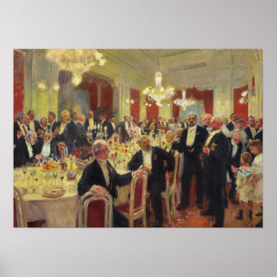 Poster Laurits Tuxen Saindo da Mesa