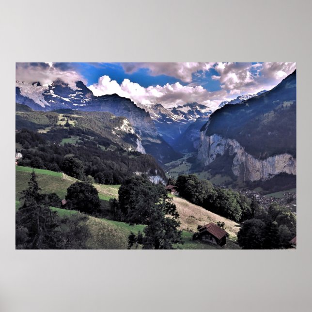Poster Lauterbrannen Valley (Frente)