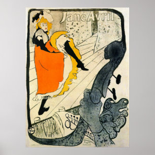 Pôster Lautrec: Jane Avril Danicng Poder-Pode
