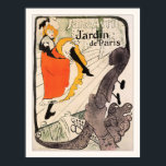Poster Lautrec: Jane Avril, Jardin de Paris<br><div class="desc">Esta é uma reprodução de qualidade da litografia de 1893 "Jane Avril, Jardin de Paris", de Henri de Toulouse-Lautrec. Celebra a abertura do M. Rouge Cabaret em Paris, com Jane Avril como principal recurso, dançando lata-lata.</div>