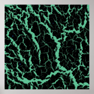 Poster Lava de Espaço Cracking - Mint