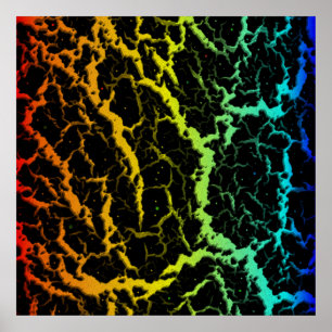 Poster Lava de espaço rachada - Calor ROYCB
