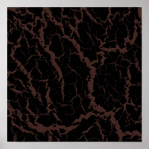 Poster Lava Espacial Rachada - Marrom