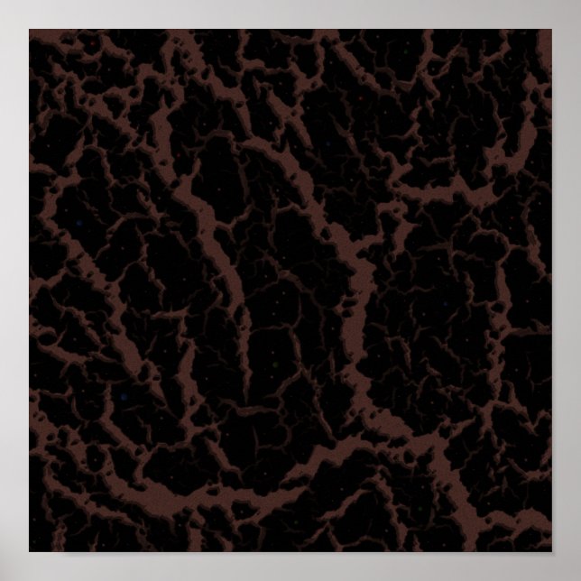 Poster Lava Espacial Rachada - Marrom (Frente)