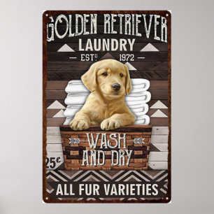 Poster Lavagem de Cães e Vintagem Seca