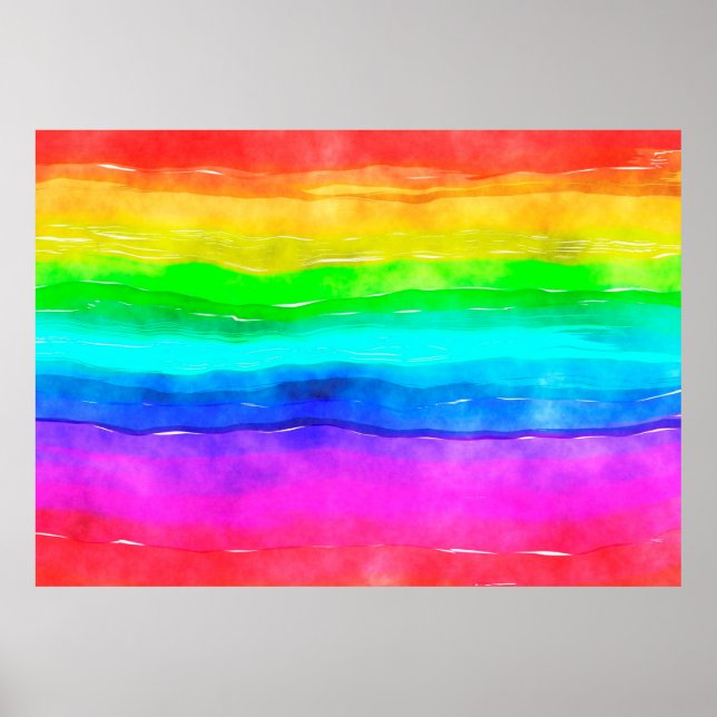 Poster Lavagem de tintas aquáticas com aquarela (Frente)