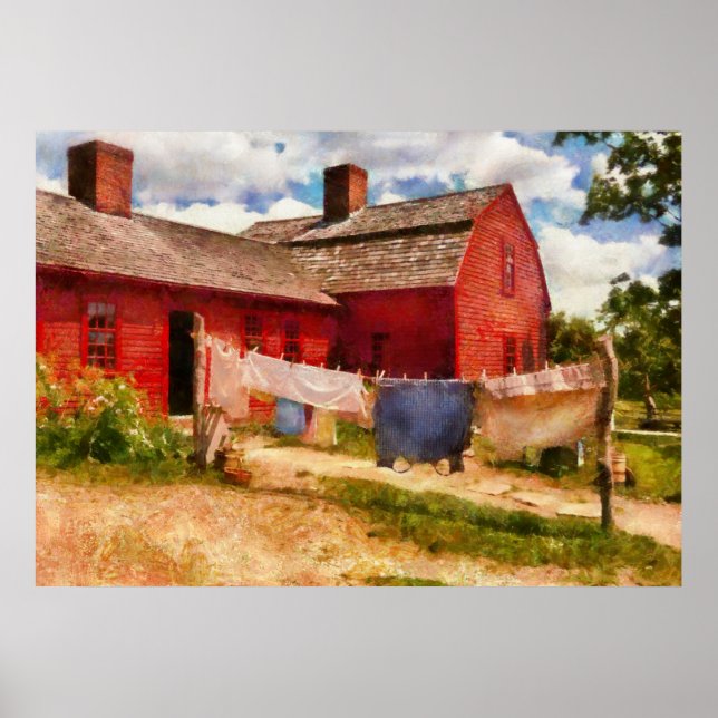 Pôster Lavagem - Linha De Roupas (Frente)