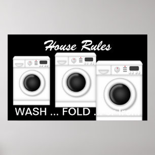 Poster Lavagem - Regras da Casa - SRF