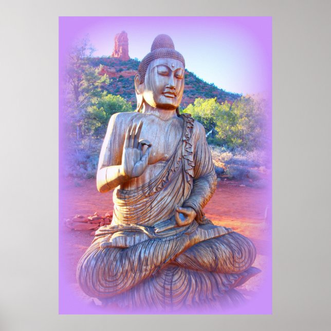 Pôster lavanda aura buddha (Frente)