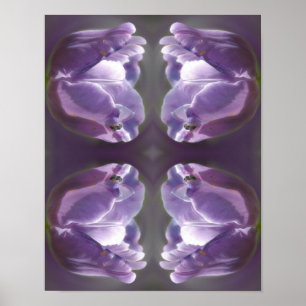 Poster Lavanda Com Abstrato De Abelhas Pequenas