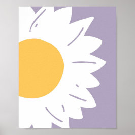 Poster Lavanda Daisy – Arte Floral Minimalista para Pared