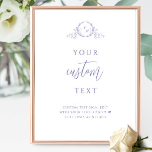 Poster Lavanda de Texto Personalizada, Sinal de Casamento