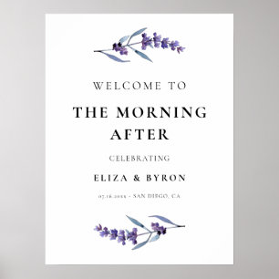 Poster Lavanda Elegante Da Manhã Após O Sinal De Boas-Vin