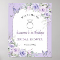 Lavanda Lilás Roxo Floral Chamada de Casamento Bem