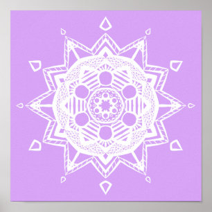 Pôster Lavanda Mandala