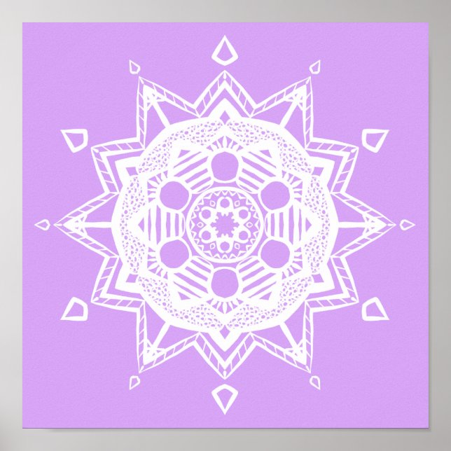 Pôster Lavanda Mandala (Frente)