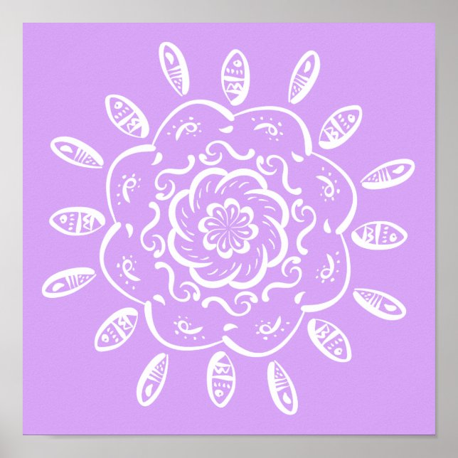 Poster Lavanda Mandala (Frente)