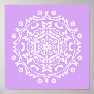 Pôster Lavanda Mandala