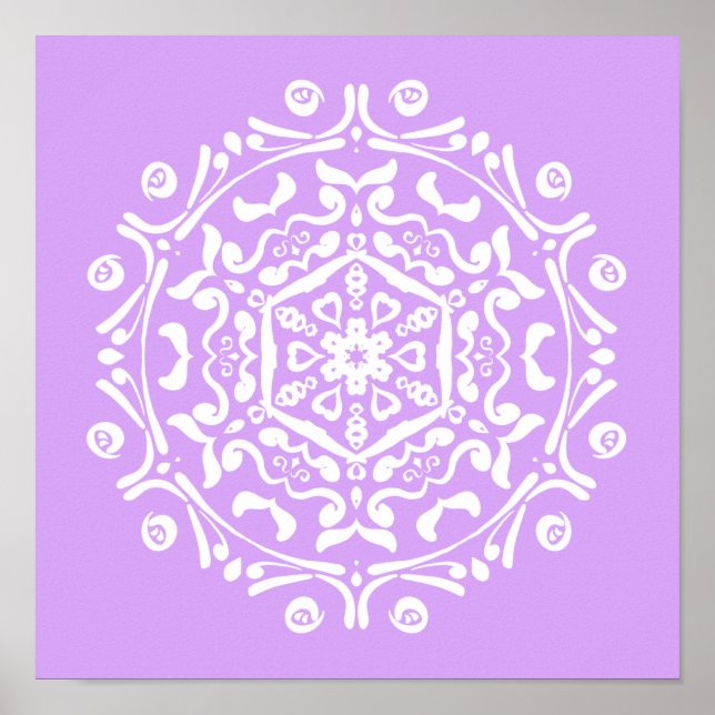 Pôster Lavanda Mandala (Frente)