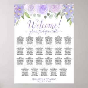 Poster Lavanda Rosa 23 Gráfico de Sentados de Casamento d