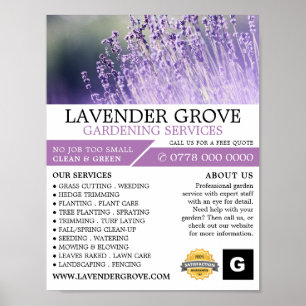 Poster Lavandas roxas, Serviço de Jardinagem, Horticultur