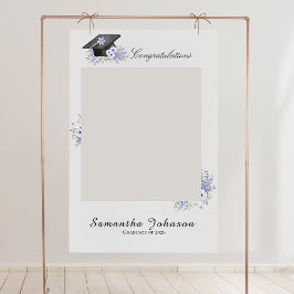 Poster  Lavander Purple Floral Graduation Photo Prop sign