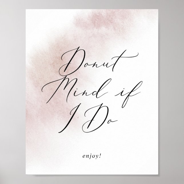 Poster Lavar aquarela | Assinatura Blush Donut Mind If I  (Frente)