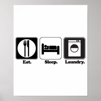 Poster lavar roupa para dormir