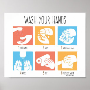 Poster Lave as mãos