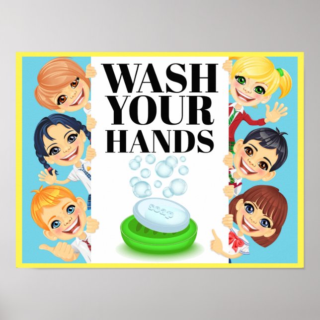 POSTER LAVE AS MÃOS (Frente)