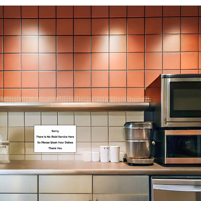 Poster Lave os pratos de branco (Criador carregado)