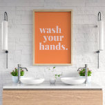 Poster Lave Suas Mãos Texto Colorido - Cozinha De Banheir<br><div class="desc">Lave Suas Mãos Texto Colorido - Cozinha De Banheiro</div>