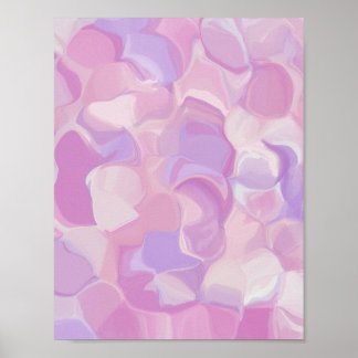 Poster Lavender Pink Pastel Abstract Organic Shapes Wall
