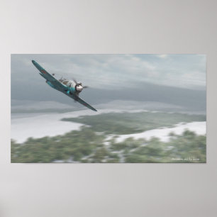 Poster Lavochkin La-5 da arte da aviação