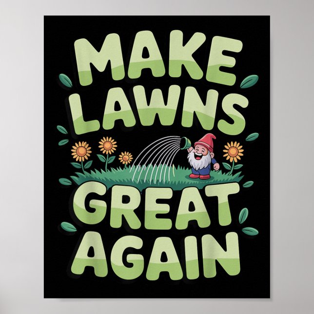 Poster Lawn Mower Novelelty Para Homens Mulheres Crianças (Frente)