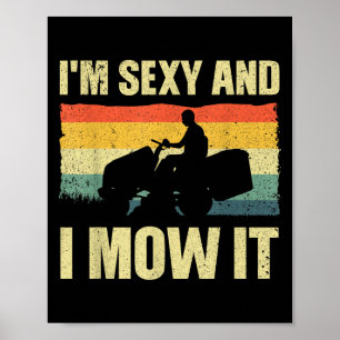 Poster Lawn Mower Novelelty Para Homens Mulheres Crianças