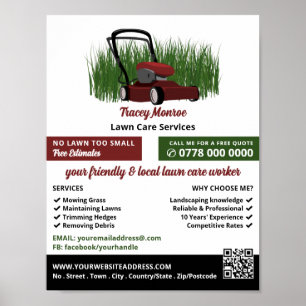 Poster Lawn-Mower on Grass, Serviços de Cuidados de Leão