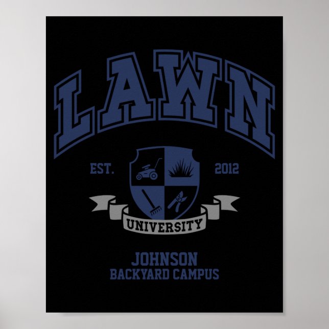 Poster Lawn Mowing Funny Yard Work For Dad Grandpa  (Frente)