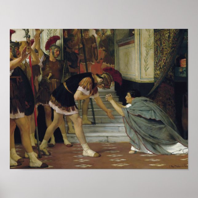 Poster Lawrence Alma-Tadema - Proclamando Claudius (Frente)