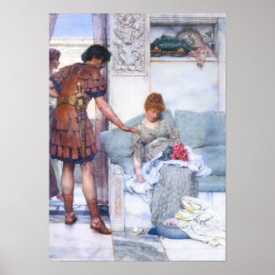 Poster Lawrence Alma-Tadema - um cumprimento quieto