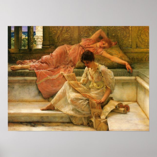 Poster Lawrence Alma-Tadema - Um poeta favorito (Frente)