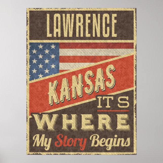 Poster Lawrence Kansas (Frente)