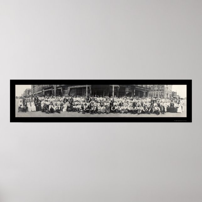 Pôster Lawrence KS Massacre Foto 1913 (Frente)