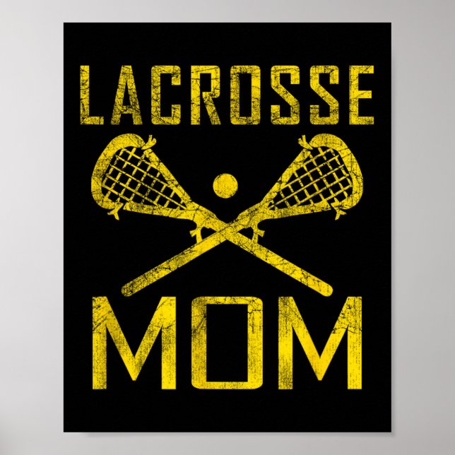 Poster Lax Mãe Lacrosse Mãe Dia de as mães de Jogador Fav (Frente)