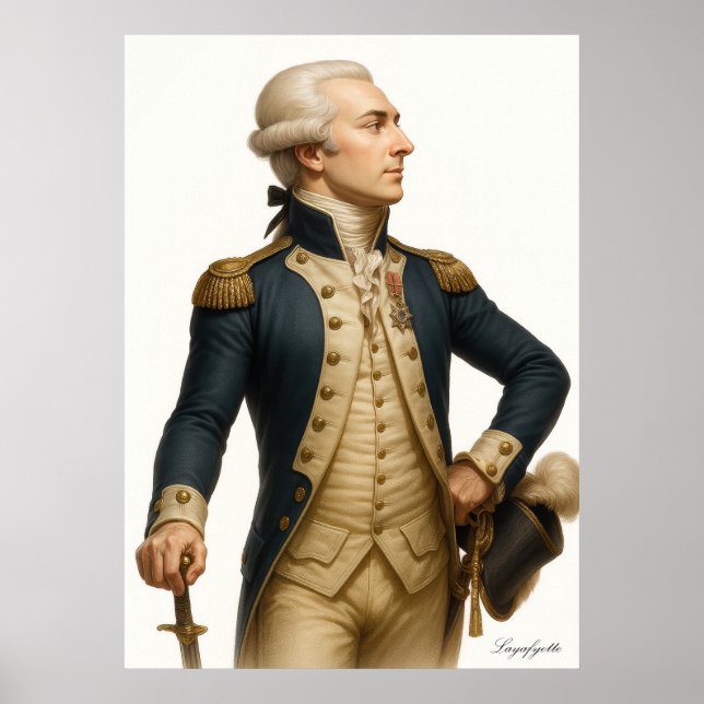 Poster Layafyette - French Revolution Archival Art Print (Frente)